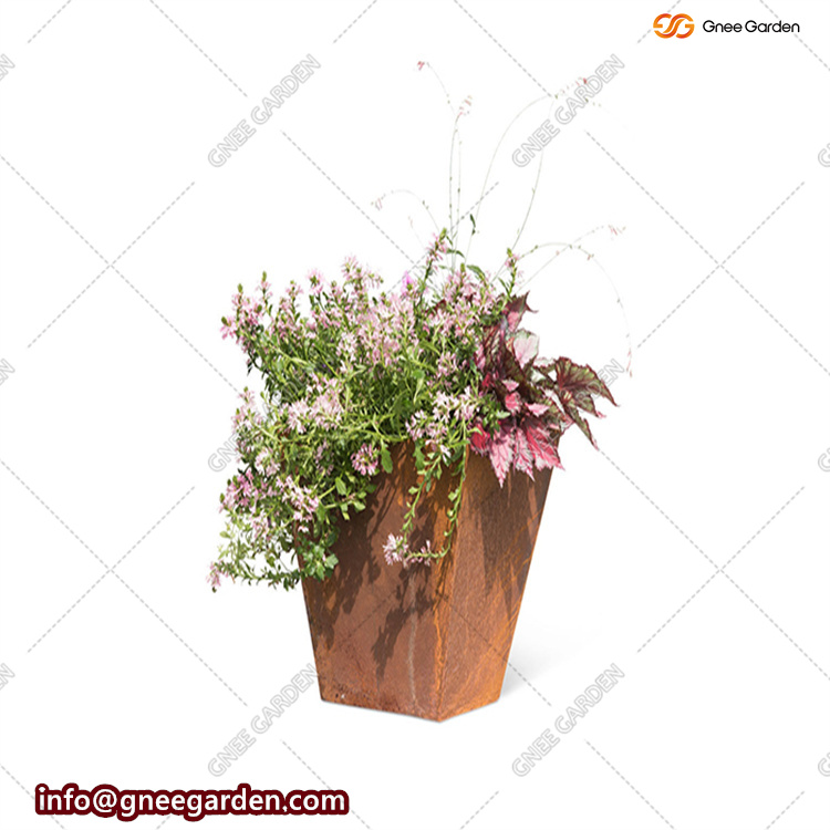 Corten Steel Flower Pot Set Sisters