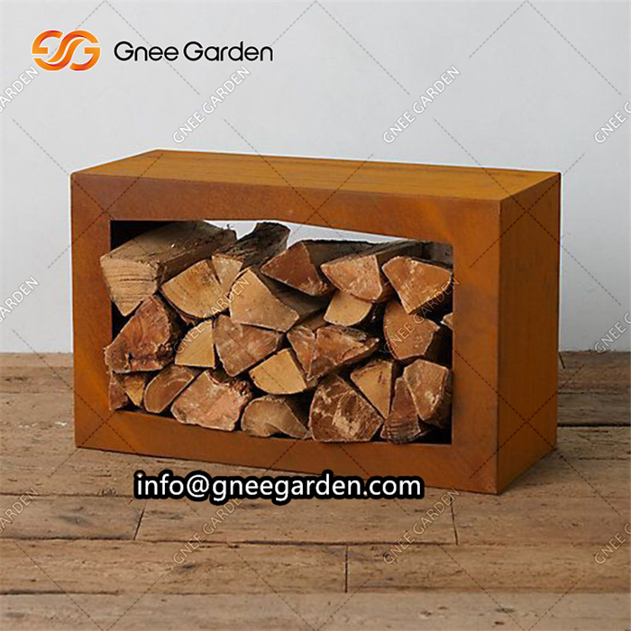 Popular Tall Indoor Outdoor Decorative Log Storage Holder Firewood Rack