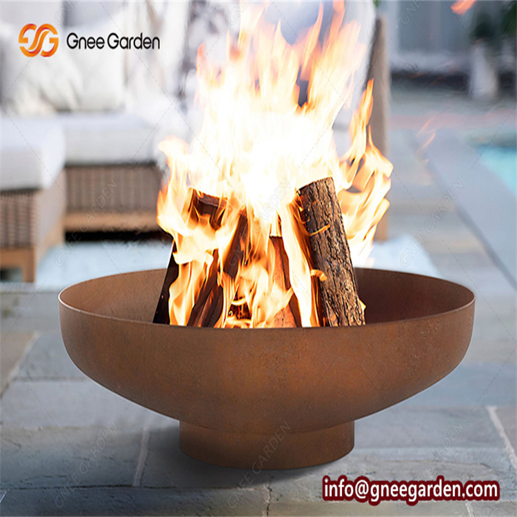 Corten Steel Portable Camping Fire Pit Home Wood Burning Fire Pit Outdoor Garden Fire Pit