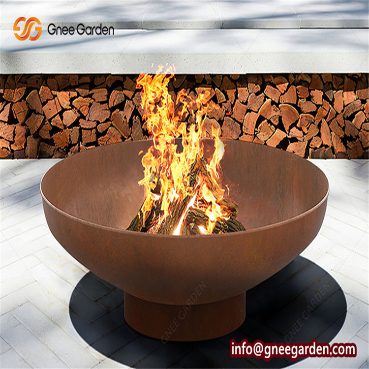 Custom Outdoor Camping Charcoal Fire Pit Square Fire Pit Corten Steel Bbq Grill