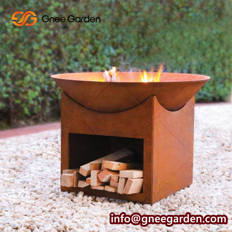 Round Fire Iron Pit Fire Metal Stand Iron Fire Pit For Outdoor Garden