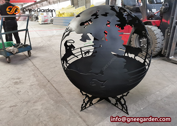 Decorative Sphere Customized Fire Pit In Garden And Camping