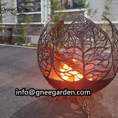 Globe Fireplace Home Corten Steel Globe Fire Pit