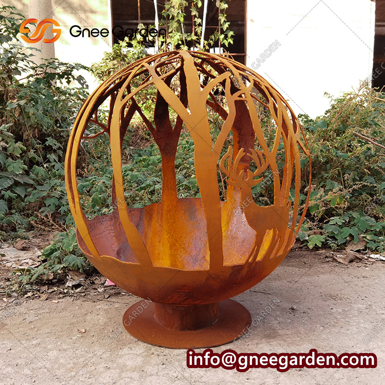 Modern Corten Steel Metal Gardening Artware Fence