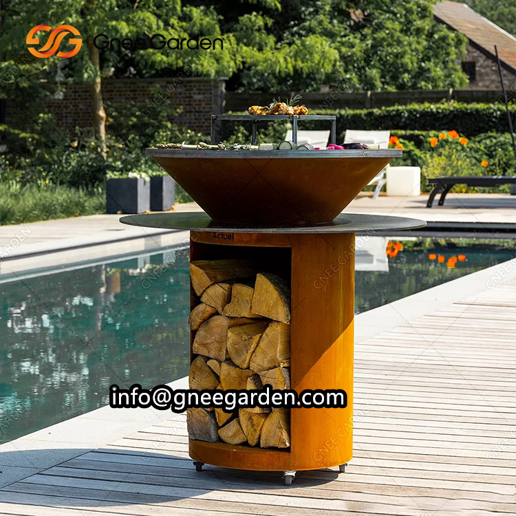 Customized Outdoor Fire Pit Corten Steel Garden firepit BBQ