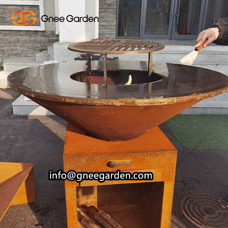 Outdoor Portable Barbecue Fire Pit Metal Fire Pit Tables