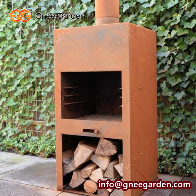 Outdoor Camping Square Corten Steel Fire Pit