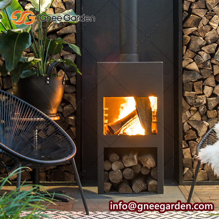 Wood-burning Outdoor Fireplace Corten Stove