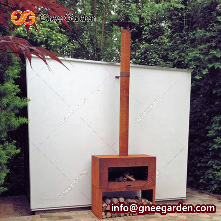 Metal Fireplace Accessories/Corten Steel Indoor Wood Burning Chimney Vent Free Indoor Fireplace