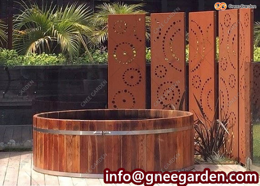 Privacy screen for gate garden patio garden set with screen outdoor room divider rusty corten room divider