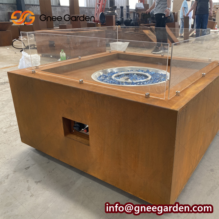 Large Corten Steel Fire Pit Camping Corten Steel Barbecue Grill