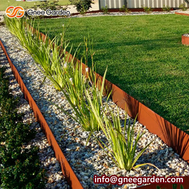 Vertical Outdoor Modern Rectangular Metal Decorative Garden Plant Pot