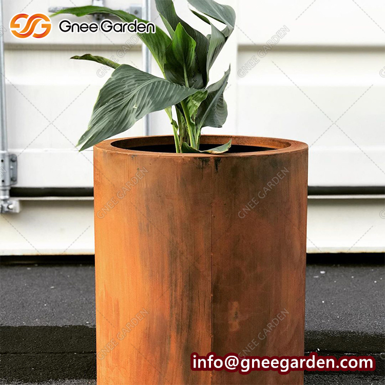 Large indoor/ outdoor Metal Planter Corten Steel Flower Pot for Garden
