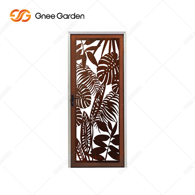 Customized Laser Cutting Perforated Corten Steel Door And Fence Fence Panel Corten Steel Decorative Products