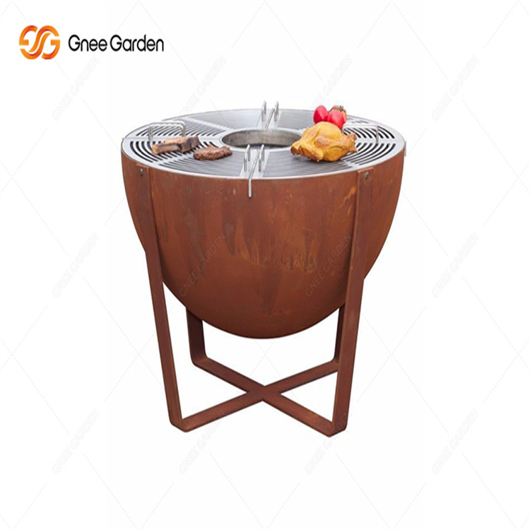 Garden Steel Fire Pit Barbecue Grill BBQ Grill Outdoor Cooking Backyard