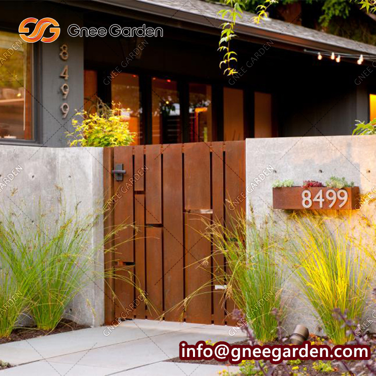 Outdoor Art Decorative Laser Cut Corten Steel Garden Screen Panels