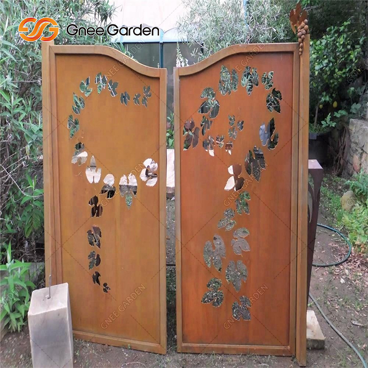 High Quality Modern Laser Cut security Fence Laser Cutting Corten Steel Door and Fence