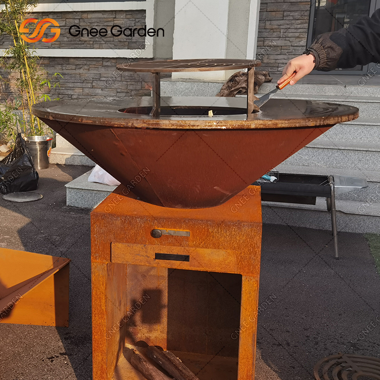 Corte Fire Pit Cooking Grill Modern Cooking