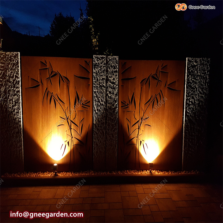 Corten Steel Corrugated Metal Privacy Fence Panels For Garden Decoration