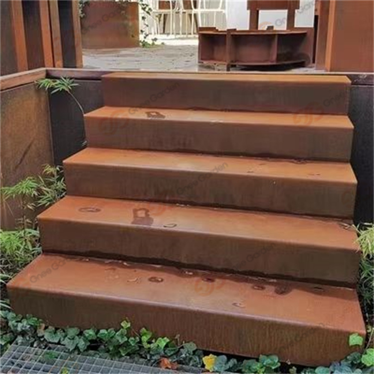 Architectural Constructions Origami Staircase Corten Steel Steps Spiral Stairs Plate