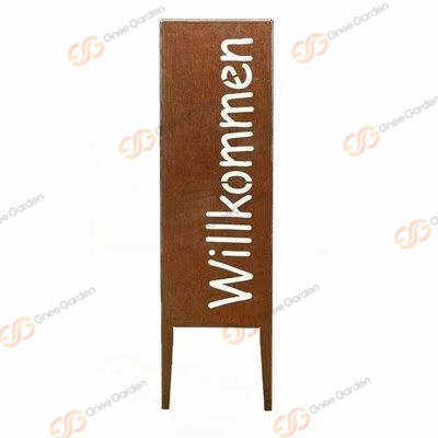 Decoration Rusty Metal Sign Panel Garden Corten Steel For Garden Ornaments