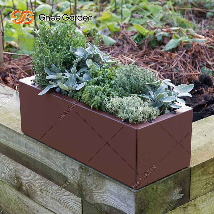 Customize Garden Plant Flower Boxes Steel Garden Bed For Outdoor