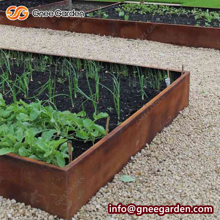 Modern Style Corten Steel Metal Garden Decorative Planter