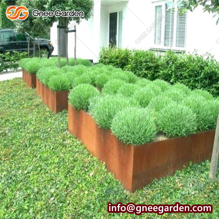 Corten Metal Lawn Edging Garden Bed Grass Border