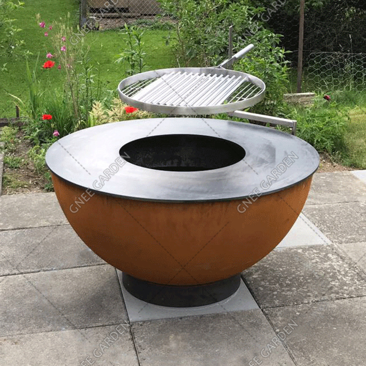 Smokeless fire pits BBQ grill corten steel