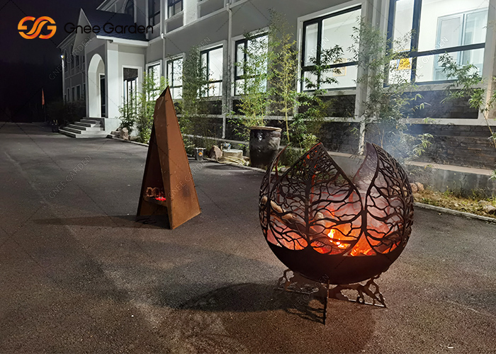 Backyard Creations Corten Sphere Fire Pit