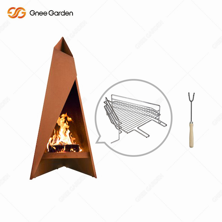 Outdoor Wood Burner Gnee fireplace