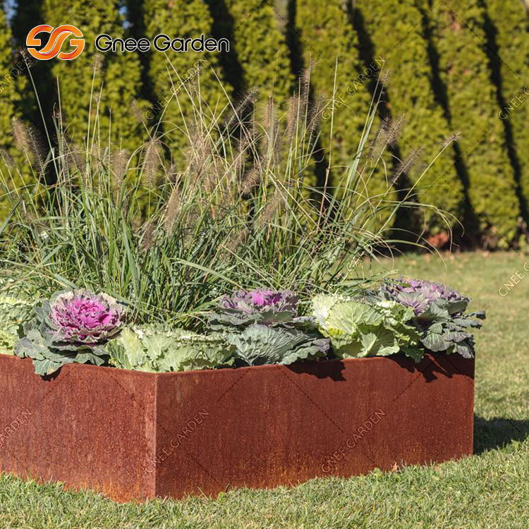 Outdoor Street Corten Steel Planter Box