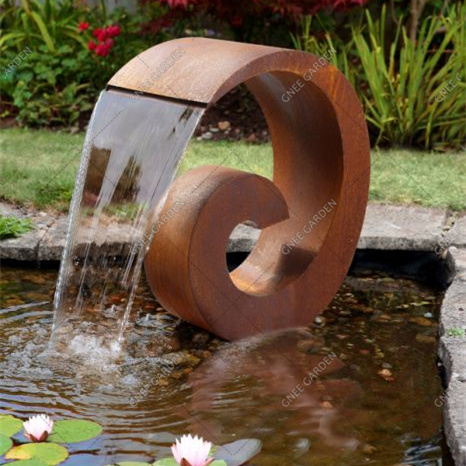 China professional manufacturer of garden ornaments corten steel water features outdoor fountains
