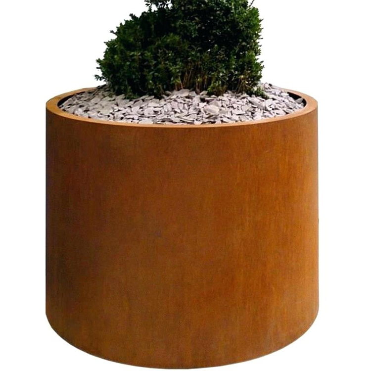 Corten Plant Flower Large Steel Pot