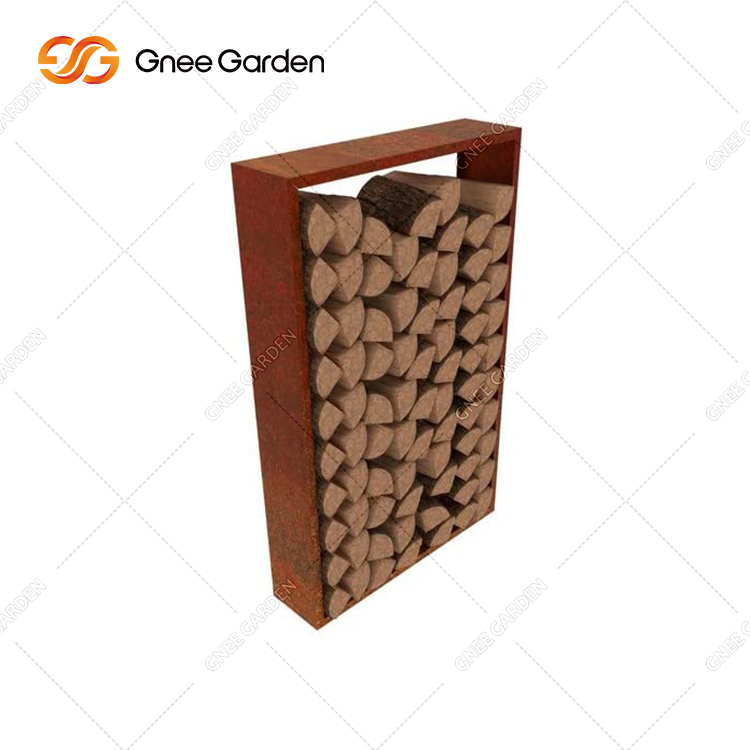 Corten Steel Outdoor Garden Woodstorage