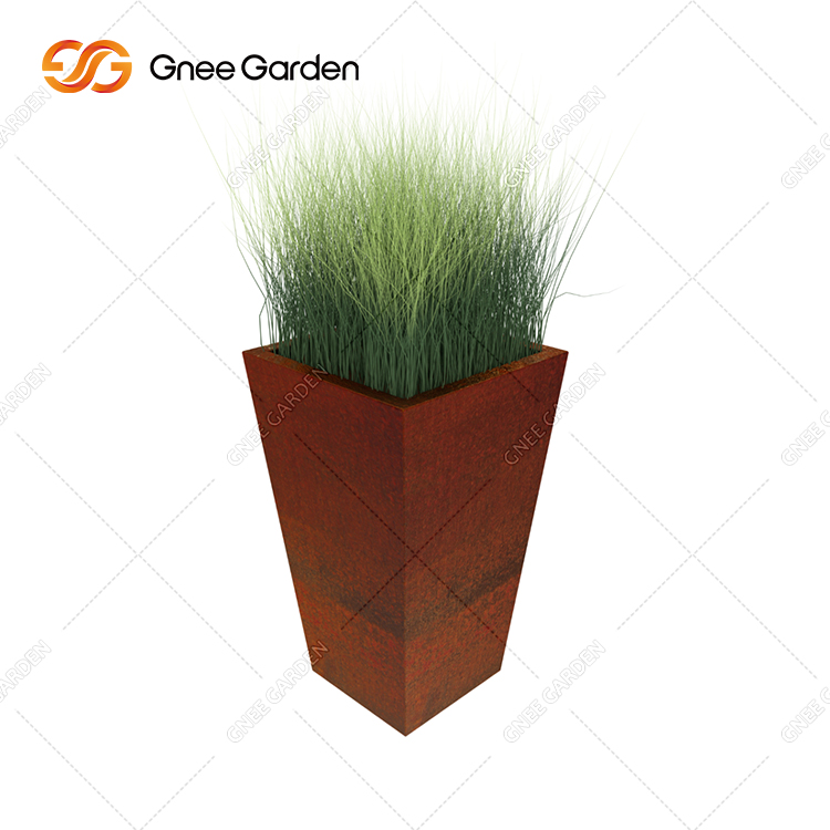 Corten Steel Powder Coated Metal Planter