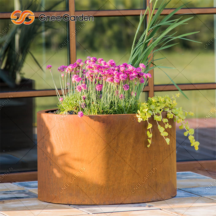 Weathering Steel Custom Flower Box