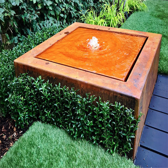 Weathered Steel Water Feature