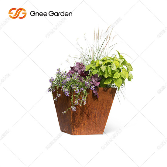 Corten Steel Tall Metal Planters