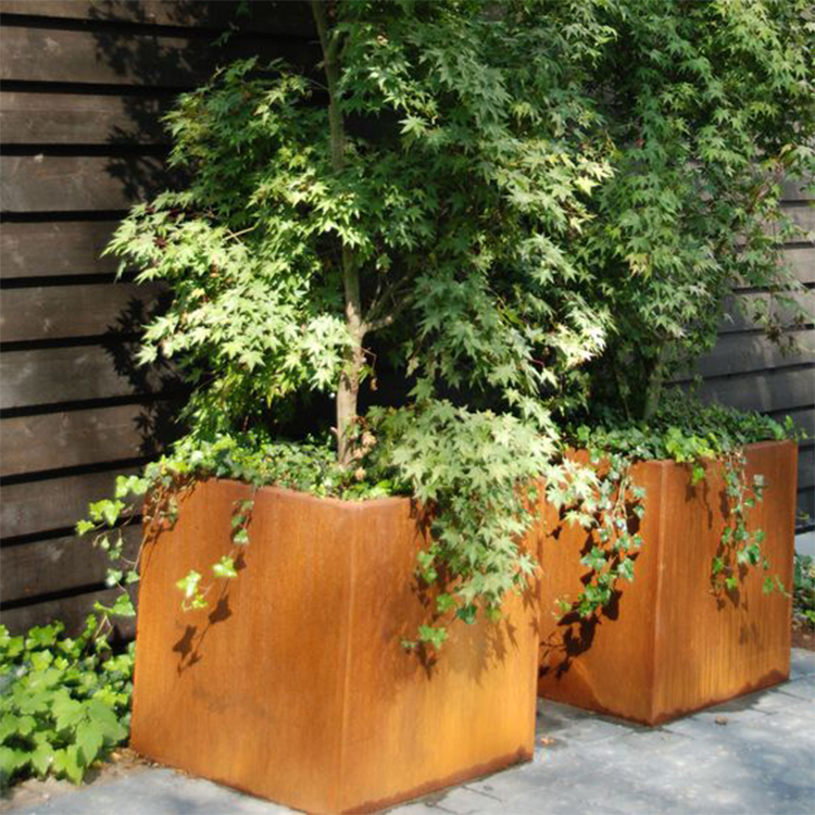 Corten Steel Metal Decorative Planters