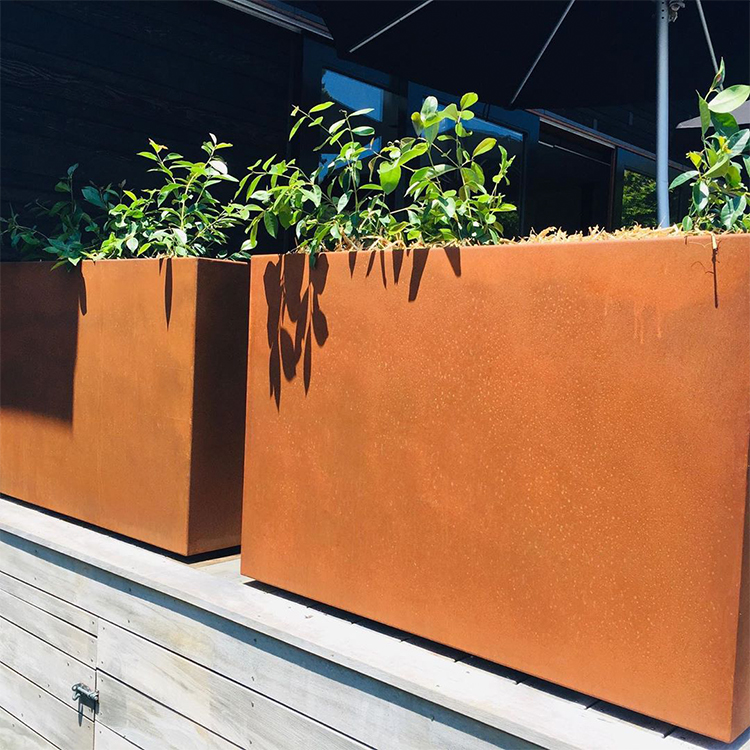 Corten Steel Garden Patio Flower Pot