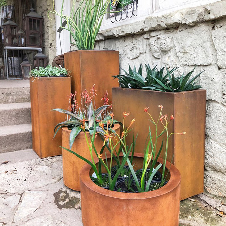 Outdoor Metal Flower Pot for Garden