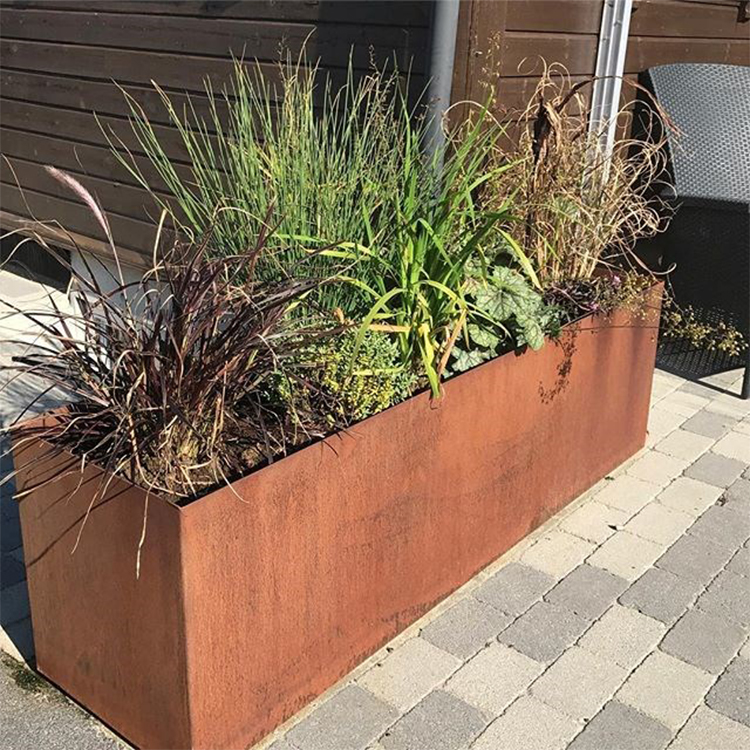 Corten Steel Metal Large Plant Box