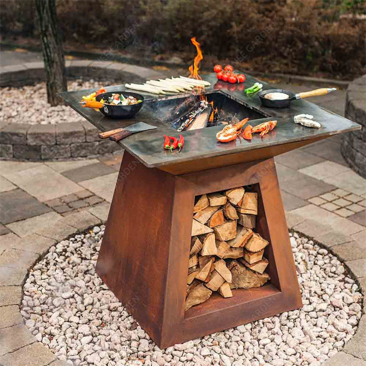 Corten Bbq Grate Charcoal Grill