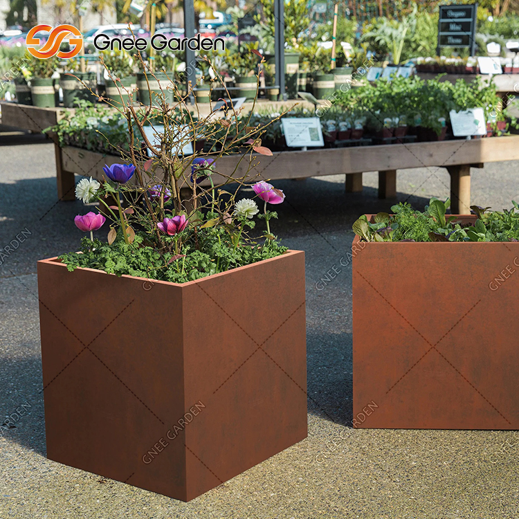 Garden Decoration Corten Steel Planter Stand