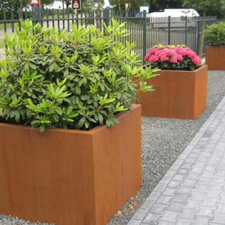 Corten Steel Modern Style Metal Planter