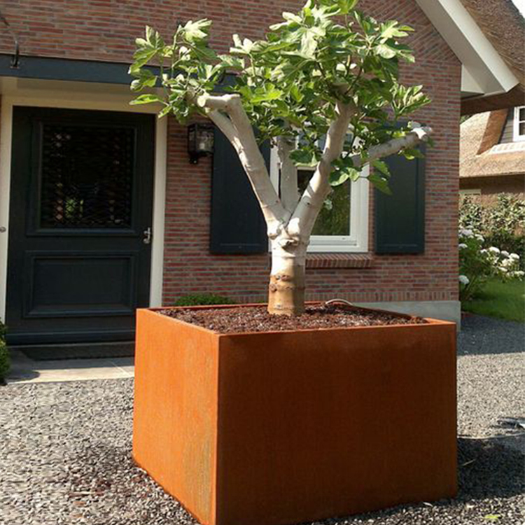 Industry Function Corten Steel Flowerpot