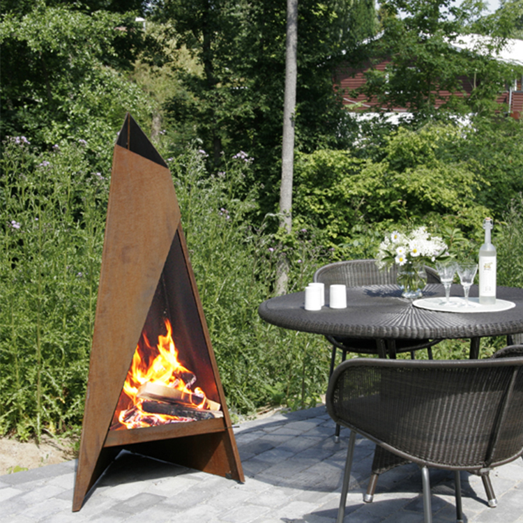 Corten Steel Fire Place Portable Camping